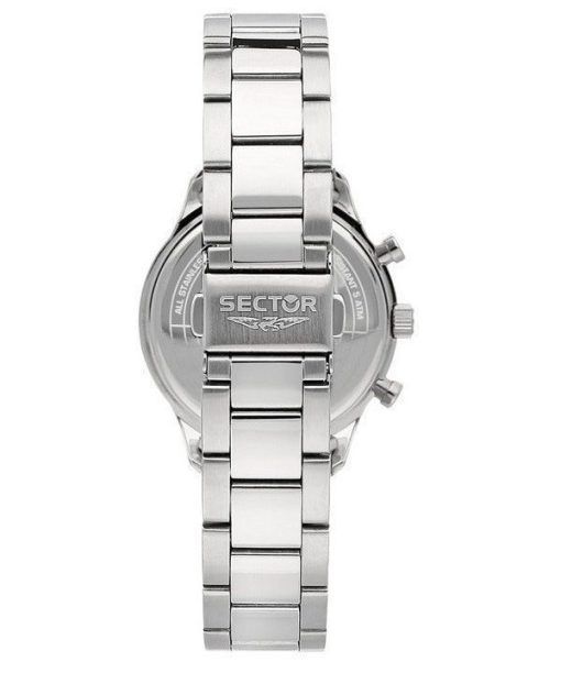 セクター 670 多機能ステンレススチールブラックダイヤルクォーツ R3253578020 メンズ腕時計、無料ブレスレット付き