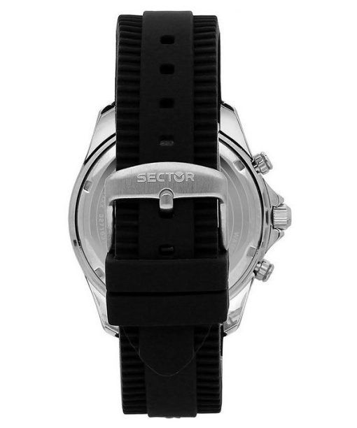 セクター 650 クロノグラフ シリコン ストラップ ブラック ダイヤル クォーツ R3271631002 100M メンズ腕時計