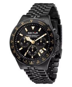 セクター 230 クロノグラフ ステンレススチール ブラック ダイヤル クォーツ R3273661029 100M メンズ腕時計