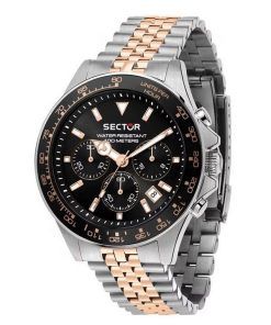 セクター 230 クロノグラフ ツートーン ステンレススチール ブラック ダイヤル クォーツ R3273661031 100M メンズ腕時計