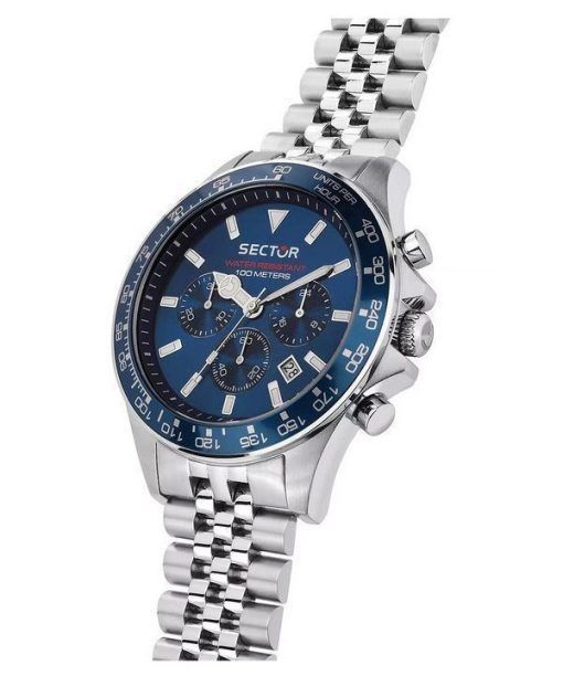 セクター 230 クロノグラフ ステンレススチール ブルー ダイヤル クォーツ R3273661032 100M メンズ腕時計