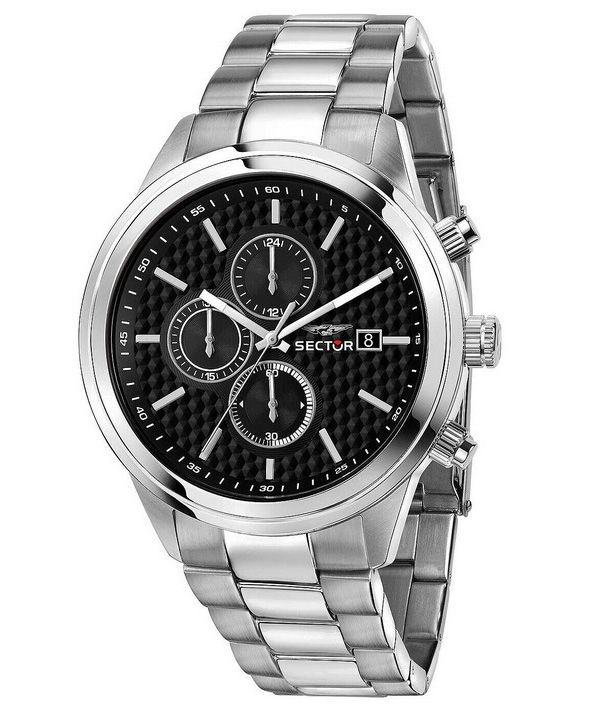 セクター 670 クロノグラフ ステンレススチール ブラック ダイヤル クォーツ R3273740002 メンズ腕時計