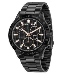 セクター 270 クロノグラフ ステンレススチール ブラック ダイヤル クォーツ R3273778001 メンズ腕時計