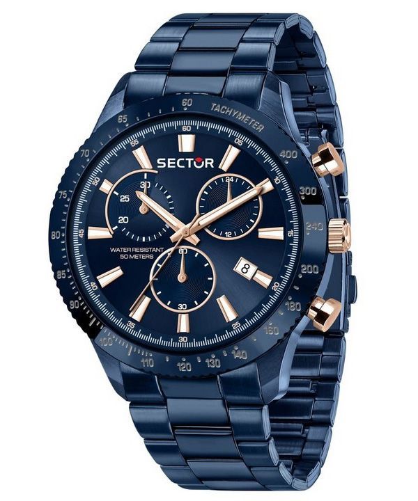 セクター 270 クロノグラフ ステンレススチール ブルー ダイヤル クォーツ R3273778004 メンズ腕時計