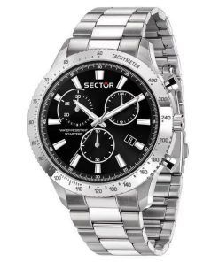 セクター 270 クロノグラフ ステンレススチール ブラック ダイヤル クォーツ R3273778005 メンズ腕時計
