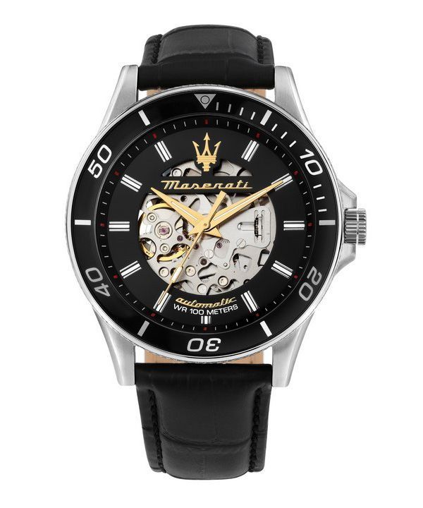 マセラティ スフィーダ 2024 イヤー オブ ザ ドラゴン 限定版 ブラック スケルトン ダイヤル 自動巻き R8821140003 100M メンズ腕時計