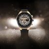 マセラティ スタイル クロノグラフ ラバーストラップ ブラック スケルトン ダイヤル クォーツ R8871642003 100M メンズ腕時計
