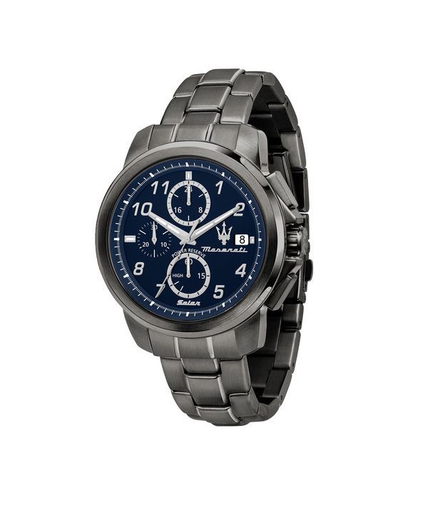 マセラティ スクセッソ 限定版クロノグラフ ステンレススチール ブルーダイヤル ソーラー R8873645006 メンズ腕時計