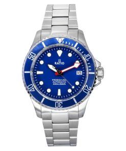 レシオ フリーダイバー サファイア ステンレススチール ブルー ダイヤル 自動巻き RTF043 200M メンズ腕時計