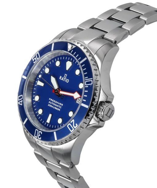 レシオ フリーダイバー サファイア ステンレススチール ブルー ダイヤル 自動巻き RTF043 200M メンズ腕時計