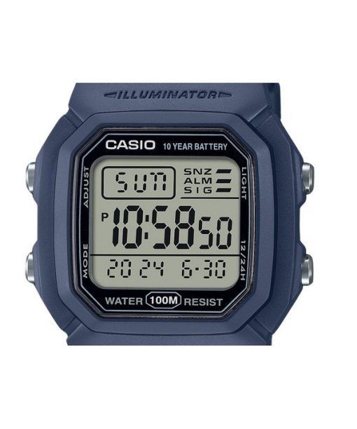 カシオ デジタル樹脂ストラップ ライトブルー クォーツ W-800H-2AV 100M メンズ腕時計