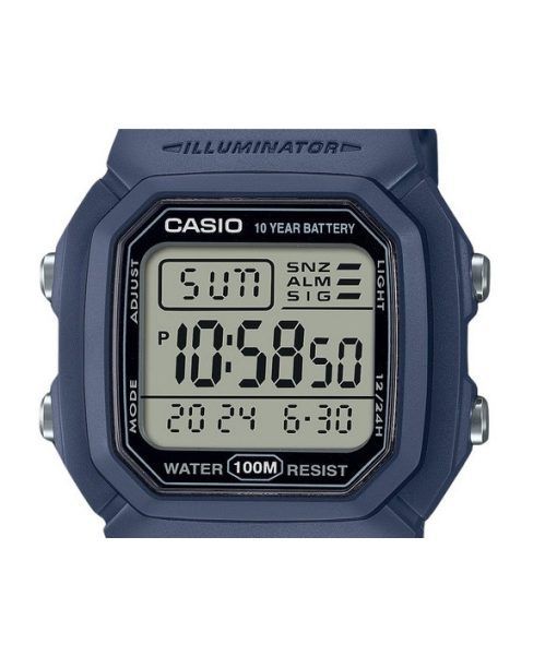 カシオ デジタル樹脂ストラップ ライトブルー クォーツ W-800H-2AV 100M メンズ腕時計