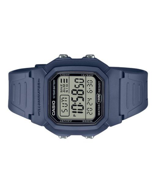 カシオ デジタル樹脂ストラップ ライトブルー クォーツ W-800H-2AV 100M メンズ腕時計