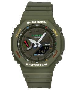 カシオ G-Shock アナログ デジタル スマートフォンリンク Bluetooth グリーン ダイヤル ソーラー GA-B2100FC-3A 200M メンズ腕時計