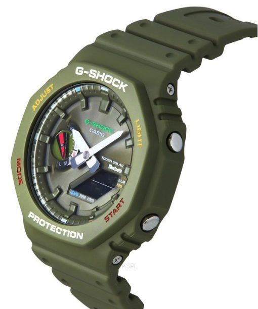 カシオ G-Shock アナログ デジタル スマートフォンリンク Bluetooth グリーン ダイヤル ソーラー GA-B2100FC-3A 200M メンズ腕時計