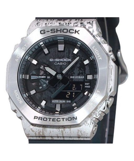 カシオ G-Shock アナログ デジタル グランジ カモフラージュ シリーズ グレー ダイヤル クォーツ GM-2100GC-1A 200M メンズ 腕時計