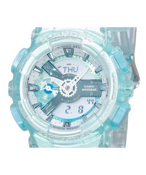 カシオ G-Shock アナログ デジタル バーチャル ワールド 半透明 ライトブルー マルチカラー ダイヤル クォーツ GMA-S110VW-2A 200M レディース 腕時計