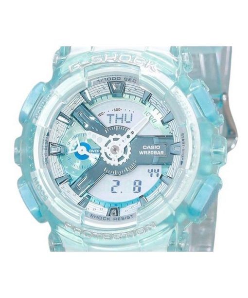 カシオ G-Shock アナログ デジタル バーチャル ワールド 半透明 ライトブルー マルチカラー ダイヤル クォーツ GMA-S110VW-2A 200M レディース 腕時計