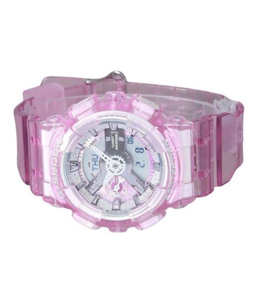 カシオ G-Shock アナログ デジタル バーチャル ワールド 半透明 ピンク マルチカラー ダイヤル クォーツ GMA-S110VW-4A 200M レディース 腕時計