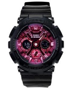 カシオ G-Shock アナログ デジタル 樹脂ストラップ バーガンディ ダイヤル クォーツ GMA-S120RB-1A 200M レディース腕時計