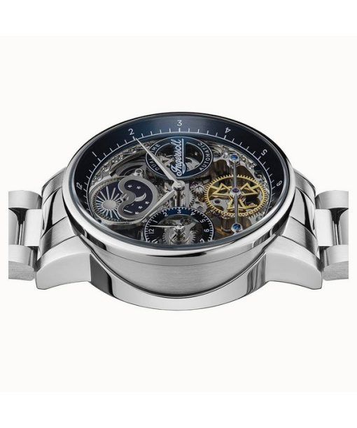 インガソール ザ ジャズ ステンレススチール ブルー スケルトン ダイヤル 自動巻き I07707 メンズ腕時計