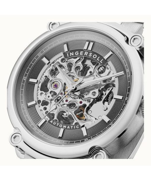 インガソール ザ ミシガン ステンレススチール グレー スケルトン ダイヤル 自動巻き I13304 メンズ腕時計