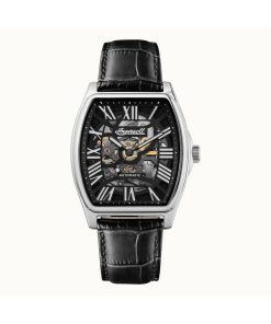インガソル カリフォルニア レザーストラップ スケルトン ブラック ダイヤル 自動巻き I14202 メンズ腕時計