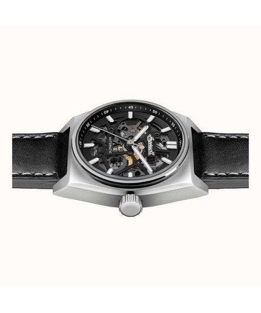 インガソル ザ ヴェール レザーストラップ スケルトン ブラック ダイヤル 自動巻き I14301 メンズ腕時計