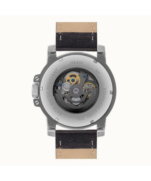 インガソル フリースタイル レザーストラップ スケルトン ブラック ダイヤル 自動巻き I14401 メンズ腕時計