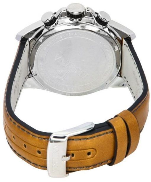 フェスティナ タイムレス クロノグラフ レザーストラップ ホワイト ダイヤル F20561-1 F205611 100M メンズ腕時計