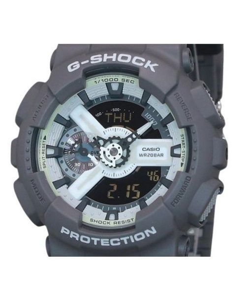 カシオ G-Shock ヒドゥン グロー シリーズ アナログ デジタル 樹脂ストラップ グレー ダイヤル クォーツ GA-110HD-8A 200M メンズ腕時計