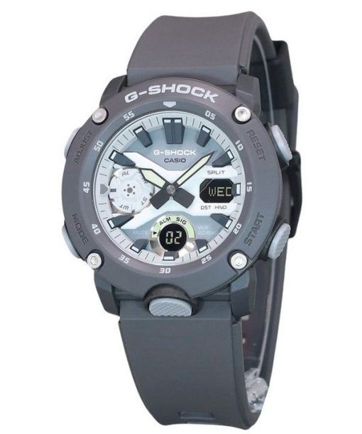 カシオ G-Shock ヒドゥン グロー シリーズ アナログ デジタル 樹脂ストラップ グレー ダイヤル クォーツ GA-2000HD-8A 200M メンズ腕時計