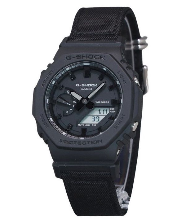 カシオ G-Shock アナログ デジタル エコ クロス ストラップ ブラック ダイヤル クォーツ GA-2100BCE-1A 200M メンズ 腕時計
