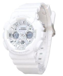 カシオ G-Shock アナログ デジタル バイオベース ホワイト 樹脂ストラップ シルバー ダイヤル クォーツ GMA-S120VA-7A 200M レディース 腕時計