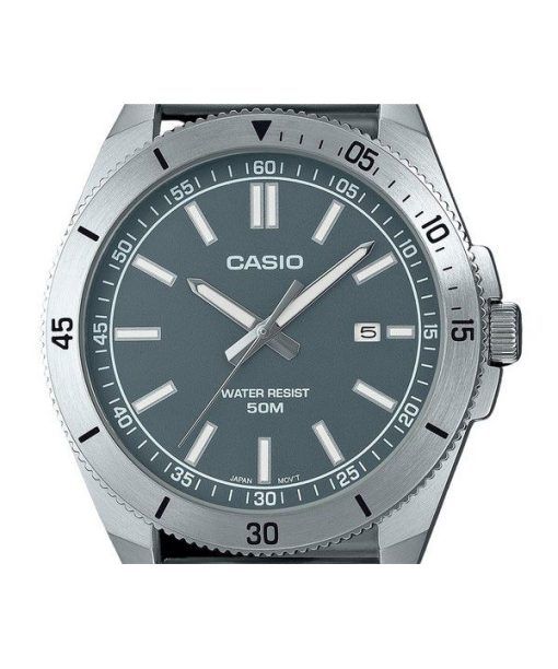カシオ スタンダード アナログ ステンレススチール グレー ダイヤル クォーツ MTP-B155D-3EV メンズ腕時計