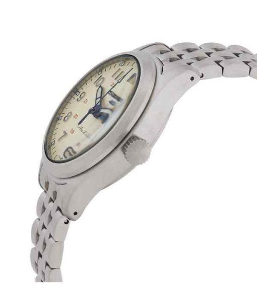 セイコー 5 スポーツ ローレル 110周年記念限定版 ベージュ ダイヤル 自動巻き SRPK41K1 100M メンズ腕時計 予備ストラップ付き