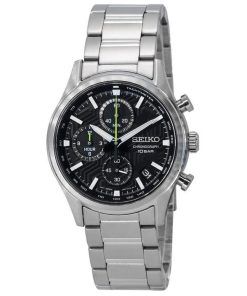 セイコー コンセプチュアル クロノグラフ ブラック ダイヤル クォーツ SSB419P1 100M メンズ腕時計