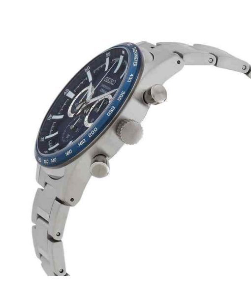 セイコー スポーツ クロノグラフ ステンレススチール ブルーダイヤル クォーツ SSB445P1 100M メンズ腕時計