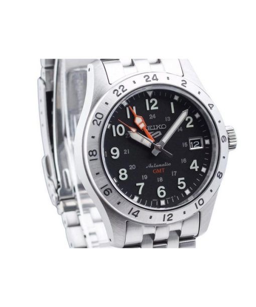 セイコー 5 スポーツ GMT フィールドシリーズ ステンレススチール ブラックダイヤル 自動巻き SSK023K1 100 メンズ腕時計