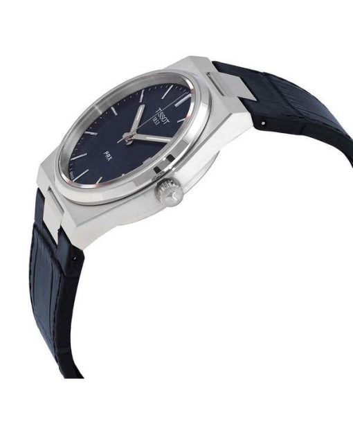 ティソ T-クラシック PRX レザーストラップ ブルー ダイヤル クォーツ T137.410.16.041.00 100M メンズ腕時計