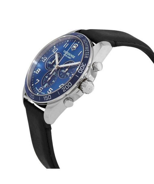 Victorinox Swiss Army フィールドフォース クロノグラフ レザーストラップ ブルーダイヤル クォーツ 241929 100M メンズ腕時計