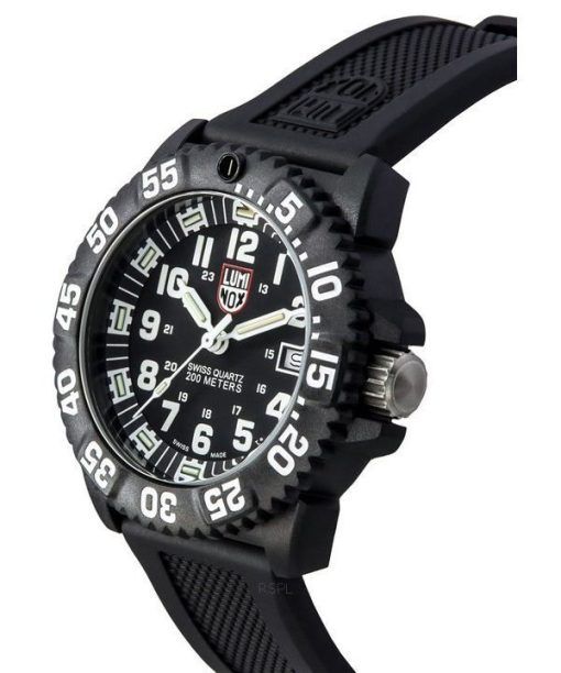 ルミノックス オリジナル ネイビー シール ラバー ストラップ ブラック ダイヤル スイス クォーツ ダイバーズ XS.3051.F 200M メンズ腕時計