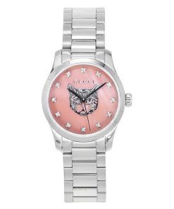 グッチ Gタイムレス ダイヤモンドアクセント ピンク マザーオブパール ダイヤル クォーツ YA1265025 レディース腕時計