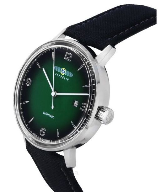 ツェッペリン ヒンデンブルク LZ129 リサイクルプラスチックストラップ グリーンとブラック エコセラミックダイヤル 自動巻き 80642N メンズ腕時計