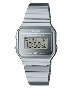カシオ ヴィンテージ デジタル ステンレススチール シルバー ダイヤル クォーツ A700WEV-7A ユニセックス ウォッチ