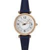 Fossil Carlie クリスタルアクセント シルバー文字盤 ネイビー ライトハイドレザー クォーツ ES5295 レディース腕時計