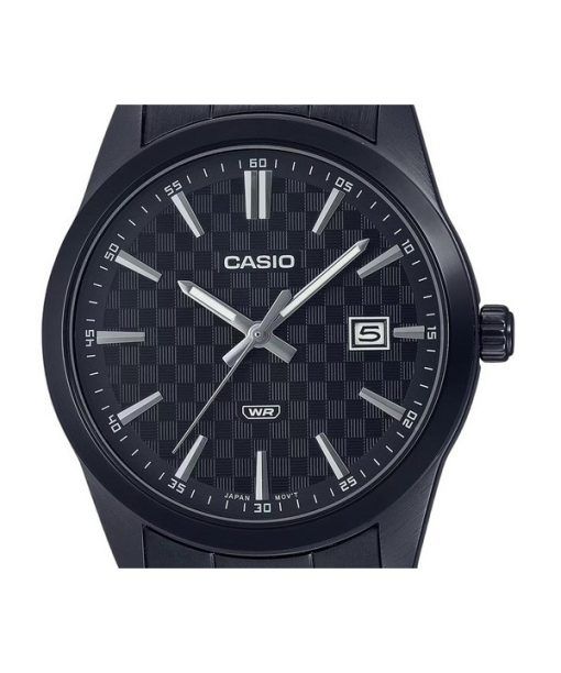 カシオ スタンダード アナログ ブラック イオンプレーティング ステンレススチール ブラック ダイヤル クォーツ MTP-VD03B-1A メンズ腕時計