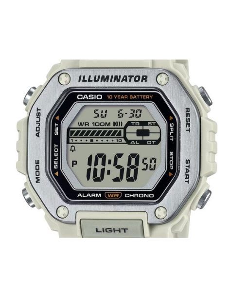カシオ スタンダード デジタル ホワイト 樹脂ストラップ クォーツ MWD-110H-8AV 100M メンズ腕時計
