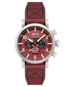 AVI-8 ダムバスター ギブソン デュアルタイム クロノグラフ エアフィックス エディション ハザード レッド ダイヤル AV-4107-04 メンズ 腕時計