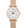 Fossil Carlie ローズゴールドトーン ステンレススチール シルバーダイヤル クォーツ ES5314SET レディース腕時計 ギフトセット付き